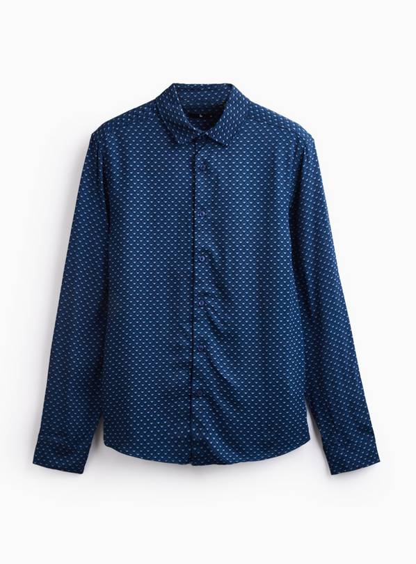 Navy Geo Shirt S